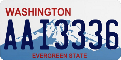 WA license plate AAI3336