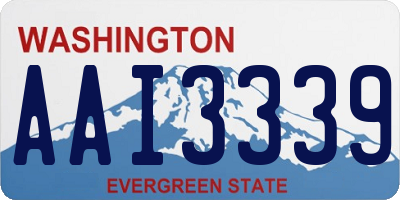 WA license plate AAI3339