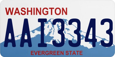 WA license plate AAI3343