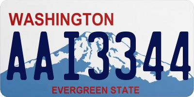 WA license plate AAI3344