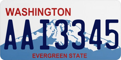WA license plate AAI3345