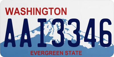 WA license plate AAI3346