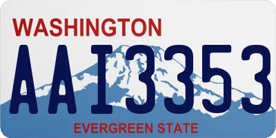 WA license plate AAI3353