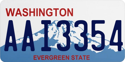 WA license plate AAI3354