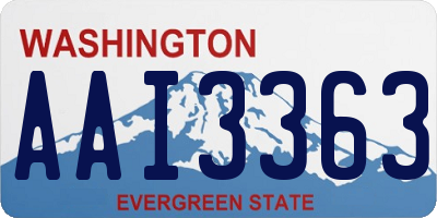 WA license plate AAI3363