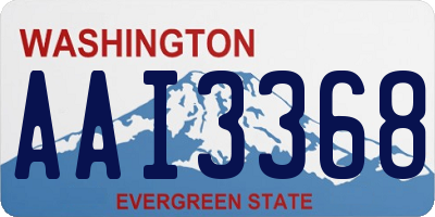 WA license plate AAI3368