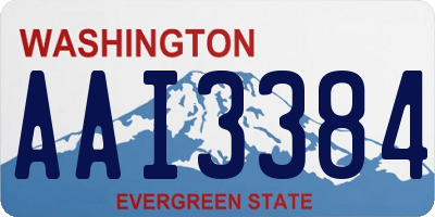 WA license plate AAI3384