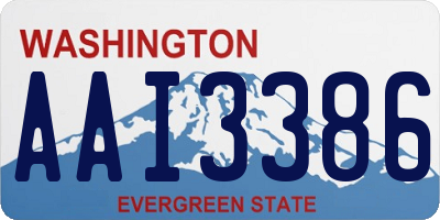 WA license plate AAI3386