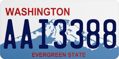 WA license plate AAI3388