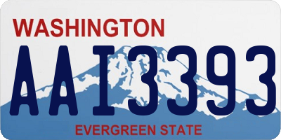 WA license plate AAI3393