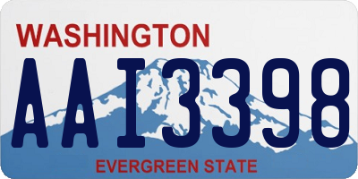 WA license plate AAI3398