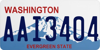 WA license plate AAI3404