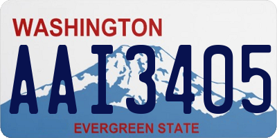 WA license plate AAI3405
