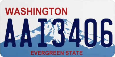 WA license plate AAI3406