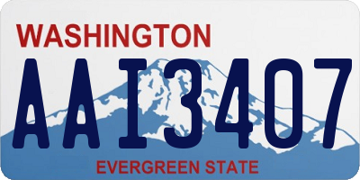 WA license plate AAI3407
