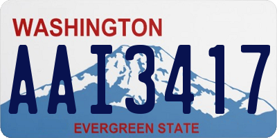 WA license plate AAI3417