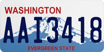 WA license plate AAI3418
