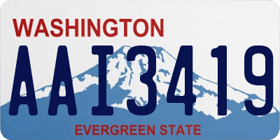WA license plate AAI3419