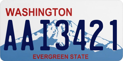 WA license plate AAI3421
