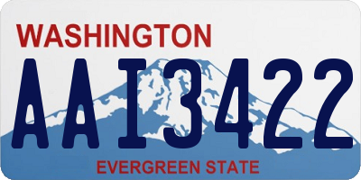 WA license plate AAI3422