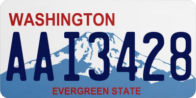 WA license plate AAI3428