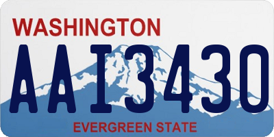 WA license plate AAI3430