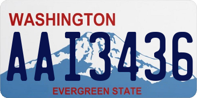 WA license plate AAI3436