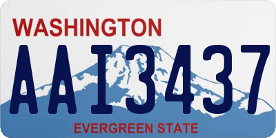 WA license plate AAI3437