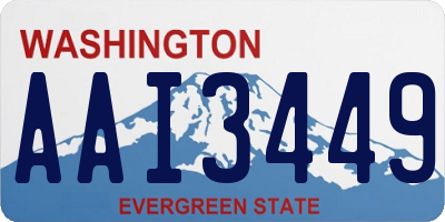 WA license plate AAI3449