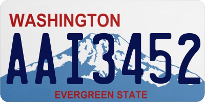 WA license plate AAI3452
