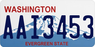 WA license plate AAI3453