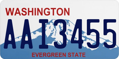 WA license plate AAI3455