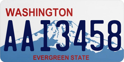 WA license plate AAI3458