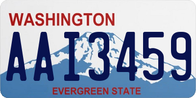 WA license plate AAI3459