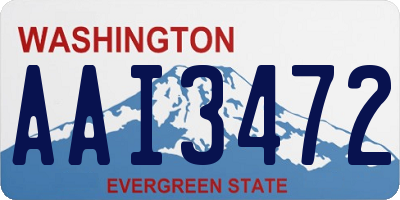 WA license plate AAI3472