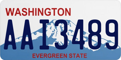 WA license plate AAI3489