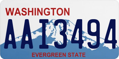 WA license plate AAI3494