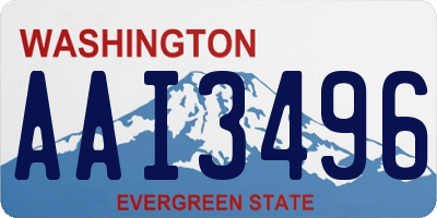 WA license plate AAI3496