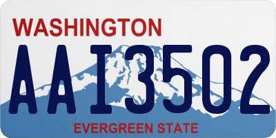 WA license plate AAI3502