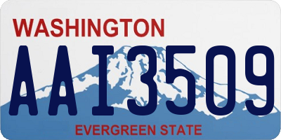 WA license plate AAI3509