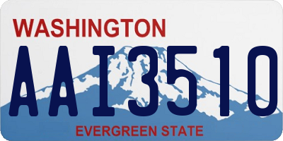 WA license plate AAI3510