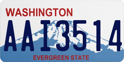 WA license plate AAI3514