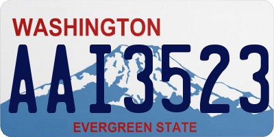 WA license plate AAI3523