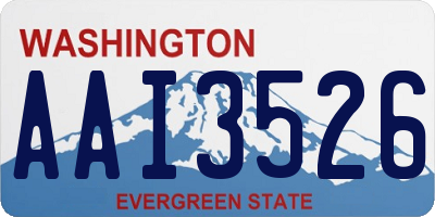WA license plate AAI3526