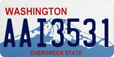 WA license plate AAI3531