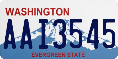 WA license plate AAI3545