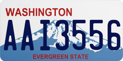 WA license plate AAI3556