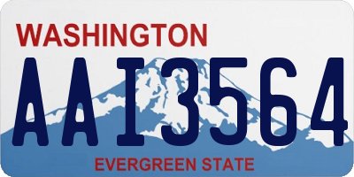 WA license plate AAI3564