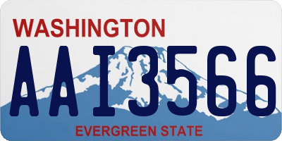WA license plate AAI3566