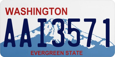 WA license plate AAI3571